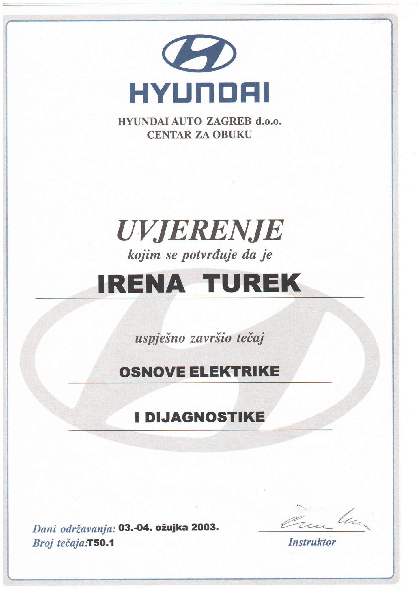 Hyundai - Osnove elektrike i dijagnostike